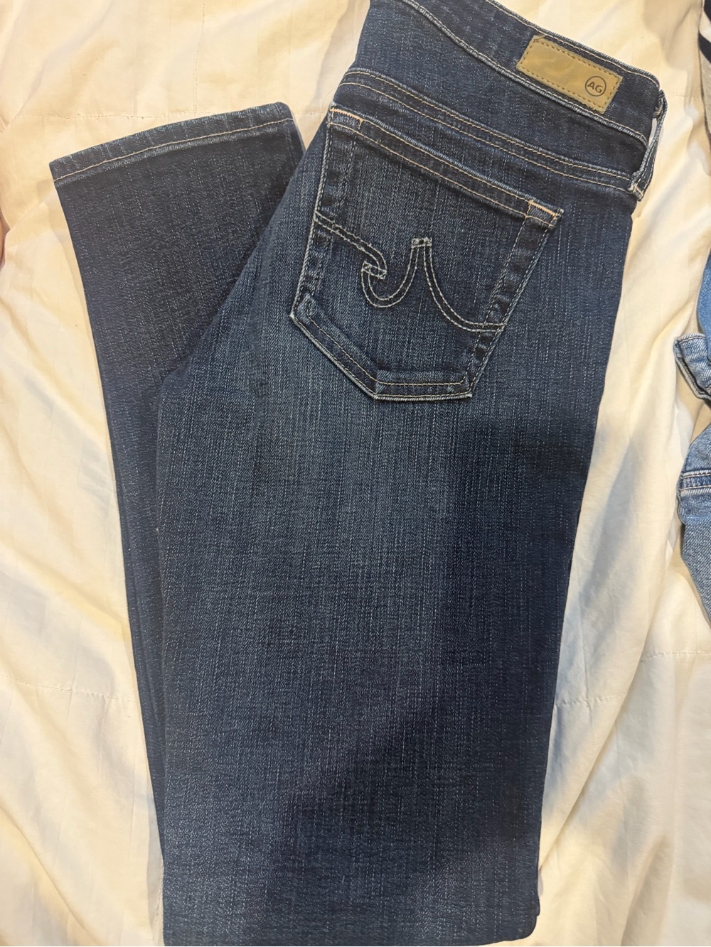 Ag Adriano Goldschmied Dark Indigo Straight Leg Jeans